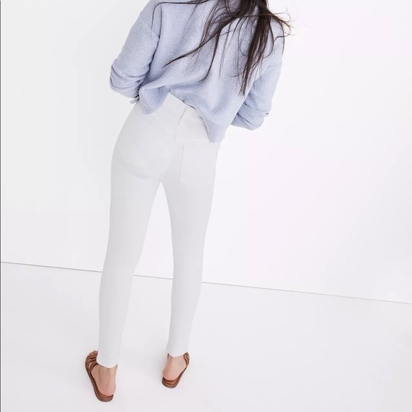 Madewell 11" High-Rise Skinny Jeans in Pure White size 28 - Picture 4 of 10